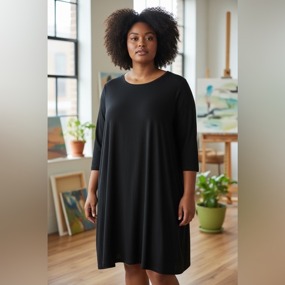 NWOT, Penningtons, Elegant Black Plus Size Dress, 2X - Picture 1 of 10